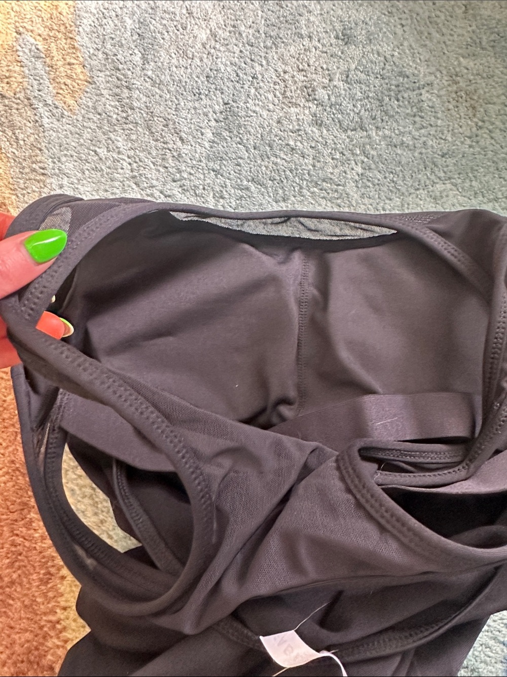 Fabletics Black Racerback Mesh-Panel Compression Dress - Picture 7 of 7
